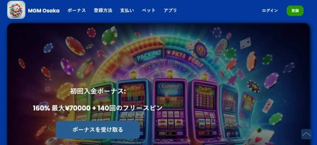 Another Japanese-language website that also operates under the name “MGM Osaka.” Japanese police have warned the public to stay away from similar sites.