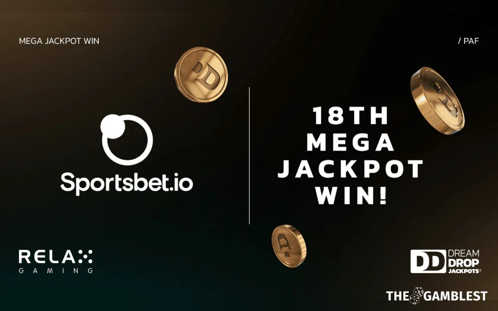 Relax Gaming celebrates its 18th Dream Drop Jackpot winner at Sportsbet.io